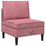 Set di mobili per il soggiorno con cuscino 6 pcs Rosa Velluto
