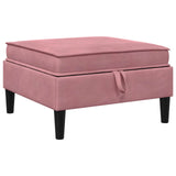 Set di mobili per il soggiorno con cuscino 6 pcs Rosa Velluto