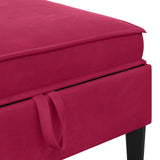 Set di mobili per il soggiorno 6 pcs Rosso Vino Velluto