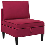 Set di mobili per il soggiorno 6 pcs Rosso Vino Velluto