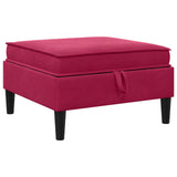Set di mobili per il soggiorno 6 pcs Rosso Vino Velluto