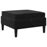 Set di mobili per il soggiorno con cuscino 4 pcs Nero Velluto