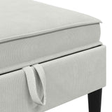 Set di mobili per il soggiorno 5 pcs Grigio chiaro Tessuto