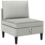 Set di mobili per il soggiorno 6 pcs Grigio chiaro Tessuto