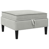 Set di mobili per il soggiorno 6 pcs Grigio chiaro Tessuto