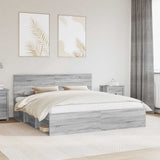 Struttura del letto Grigio Sonoma 180 x 200 cm Pino massello
