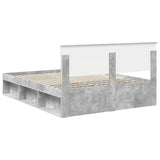 Struttura del letto Grigio Concretè 150 x 200 cm Pino massello