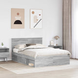 Struttura del letto Grigio Sonoma 135 x 190 cm Pino massello