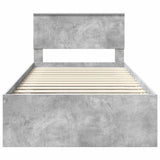 Struttura del letto Grigio Concretè 100 x 200 cm Pino massello