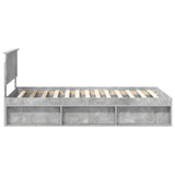 Struttura del letto Grigio Concretè 100 x 200 cm Pino massello