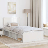Struttura del letto Bianco 90 x 200 cm Pino massello