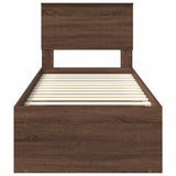 Struttura del letto Rovere Marrone 75 x 190 cm Pino massello