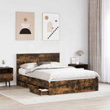 Struttura del letto con cassetto Rovere fumé 140 x 190 cm