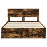 Struttura del letto con cassetto Rovere fumé 140 x 190 cm