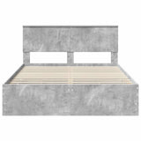 Struttura del letto con cassetto Grigio cemento 135 x 190 cm