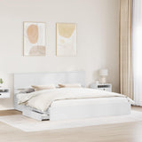 Letto con Contenitore Bianco 200 x 200 cm Legno truciolato