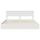 Letto con Contenitore Bianco 200 x 200 cm Legno truciolato