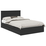 Letto con Contenitore Nero 120 x 200 cm Legno truciolato
