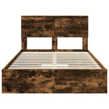 Letto con Contenitore con testiera Rovere fumé 120 x 200 cm