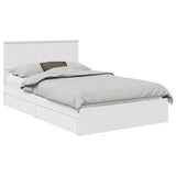Letto con Contenitore Bianco 120 x 190 cm Legno truciolato