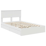 Letto con Contenitore Bianco 120 x 190 cm Legno truciolato