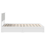 Letto con Contenitore Bianco 120 x 190 cm Legno truciolato