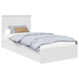 Letto con Contenitore Bianco 90 x 190 cm Legno truciolato