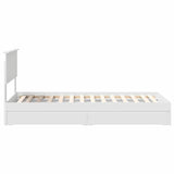 Letto con Contenitore Bianco 90 x 190 cm Legno truciolato