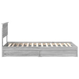 Letto con Contenitore con testiera Grigio Sonoma 90 x 190 cm