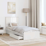 Letto con Contenitore Bianco 75 x 190 cm Legno truciolato