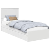 Letto con Contenitore Bianco 75 x 190 cm Legno truciolato