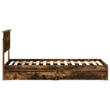 Letto con Contenitore Rovere fumé 75 x 190 cm Legno truciolato