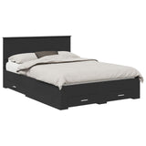 Struttura del letto Nero 135 x 190 cm Legno truciolato