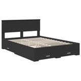 Struttura del letto Nero 135 x 190 cm Legno truciolato