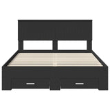 Struttura del letto Nero 135 x 190 cm Legno truciolato