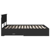 Struttura del letto Nero 135 x 190 cm Legno truciolato