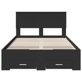 Struttura del letto Nero 120 x 200 cm Legno truciolato