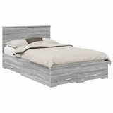 Struttura del letto con cassetto Sonoma grigio 120 x 200 cm