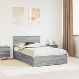 Struttura del letto con cassetto Sonoma grigio 120 x 190 cm