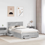 Struttura del letto con cassetto Sonoma grigio 120 x 190 cm