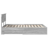 Struttura del letto con cassetto Sonoma grigio 120 x 190 cm