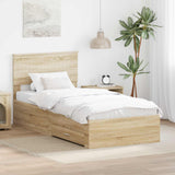 Struttura del letto Rovere Sonoma 90 x 190 cm Legno truciolato