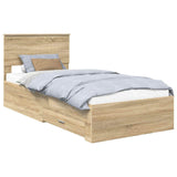 Struttura del letto Rovere Sonoma 90 x 190 cm Legno truciolato