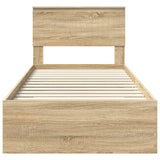 Struttura del letto Rovere Sonoma 90 x 190 cm Legno truciolato