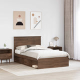 Struttura del letto Rovere Marrone 120 x 190 cm Pino massello