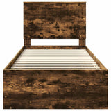 Struttura del letto Rovere fumé 90 x 190 cm Pino massello
