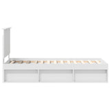 Struttura del letto Bianco 75 x 190 cm Pino massello