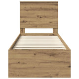 Struttura del letto con testiera Rovere Artigianale 75 x 190 cm