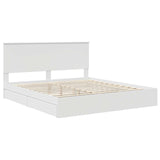 Letto con Contenitore Bianco 180 x 200 cm Legno truciolato