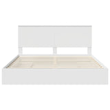 Letto con Contenitore Bianco 180 x 200 cm Legno truciolato